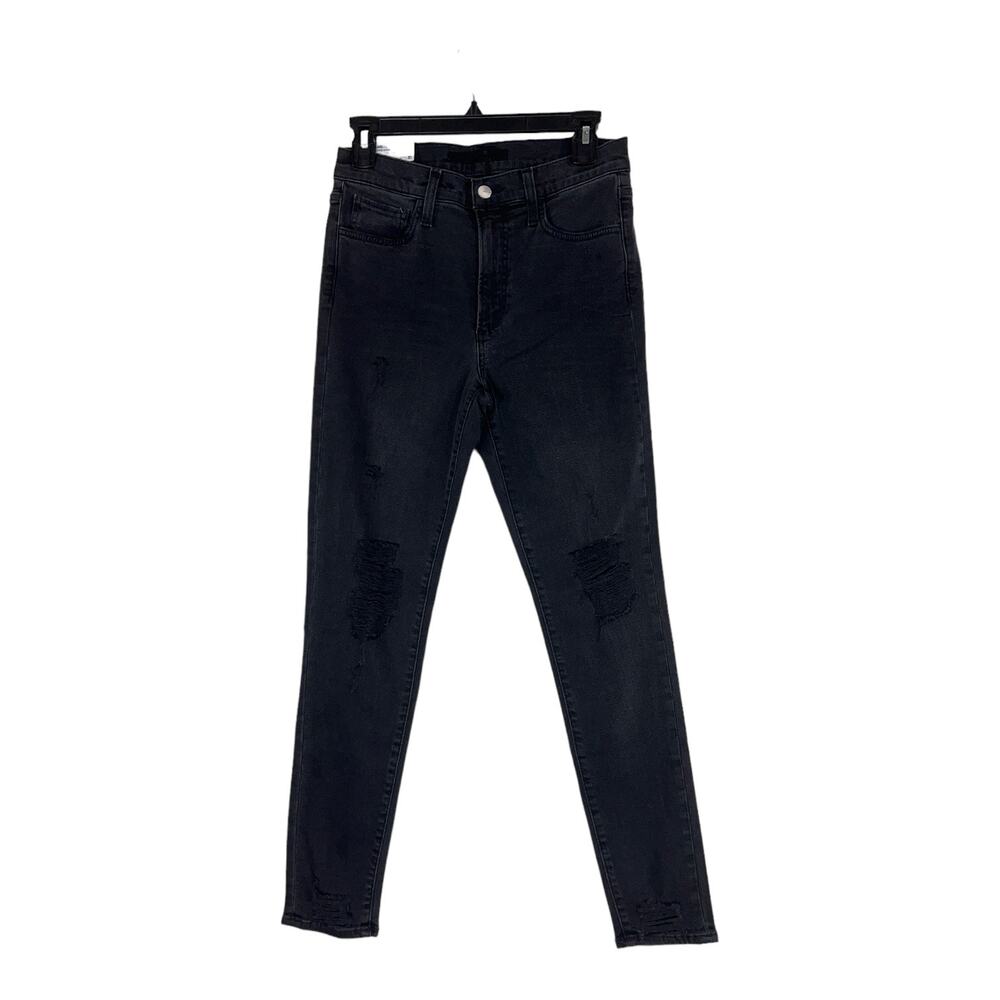 Joe's jeans black The Charlie high rise ankle ripped skinny size 27